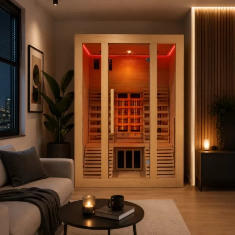 Sauna uscataOSLO, cu 2 tipuri de Incalzitoare - 150 x 150 x 200cm