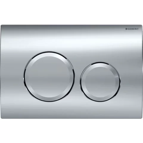 Set rezervor incastrat Geberit Duofix, cu set fixare si clapeta crom lucios Delta 20, pentru vas WC suspendat