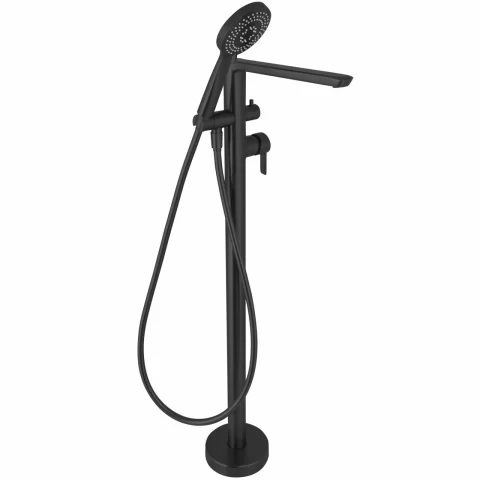 Baterie freestanding cada Deante Arnika, negru mat