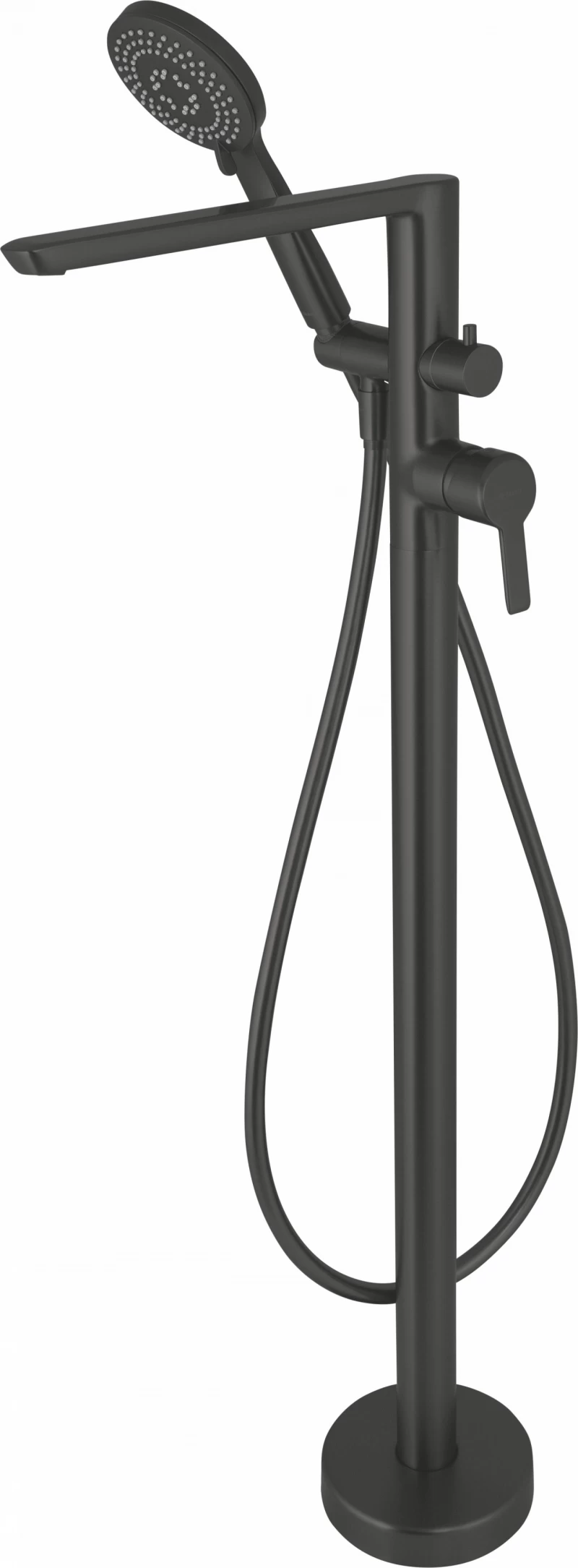 Baterie freestanding cada Deante Arnika, negru mat