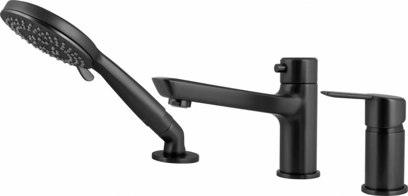 Set baterie cada Deante Arnika, cu montaj pe cada, negru mat