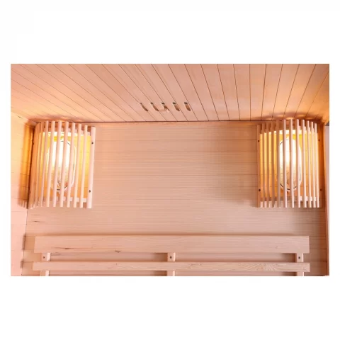 Sauna finlandeza Sanotechnik Panorama natur 2 persoane 130x120x200 cm molid