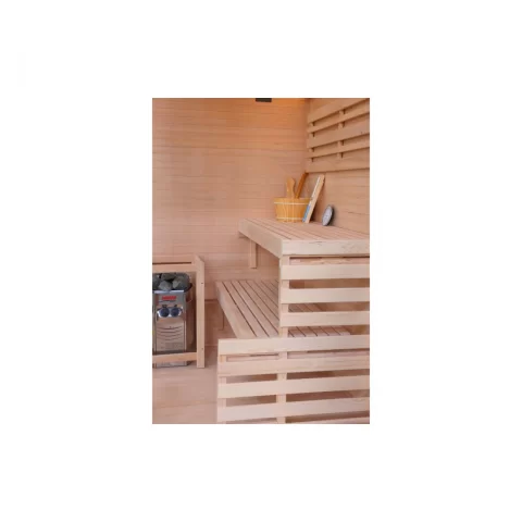 Sauna finlandeza Sanotechnik Panorama natur 2 persoane 130x120x200 cm molid