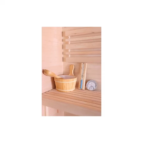 Sauna finlandeza Sanotechnik Panorama natur 2 persoane 130x120x200 cm molid