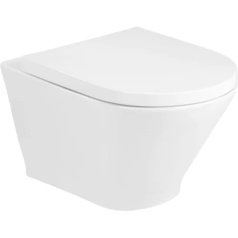 Set Vas WC cu capac soft-close Roca Gap Round, Rezervor Incastrat si clapeta Roca Duplo One, Garnitura Izolare Fonica 