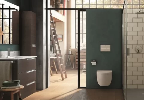 Vas WC suspendat Roca Meridian Rimless 48x36 cm evacuare orizontala