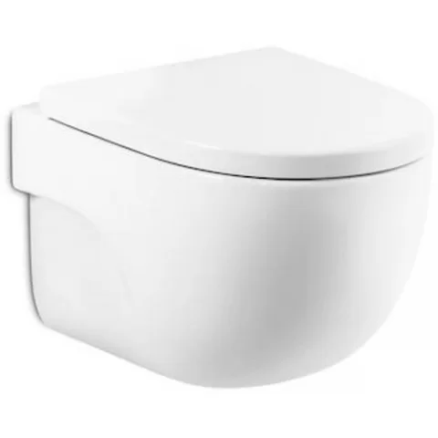 Vas WC suspendat Roca Meridian Rimless 48x36 cm evacuare orizontala