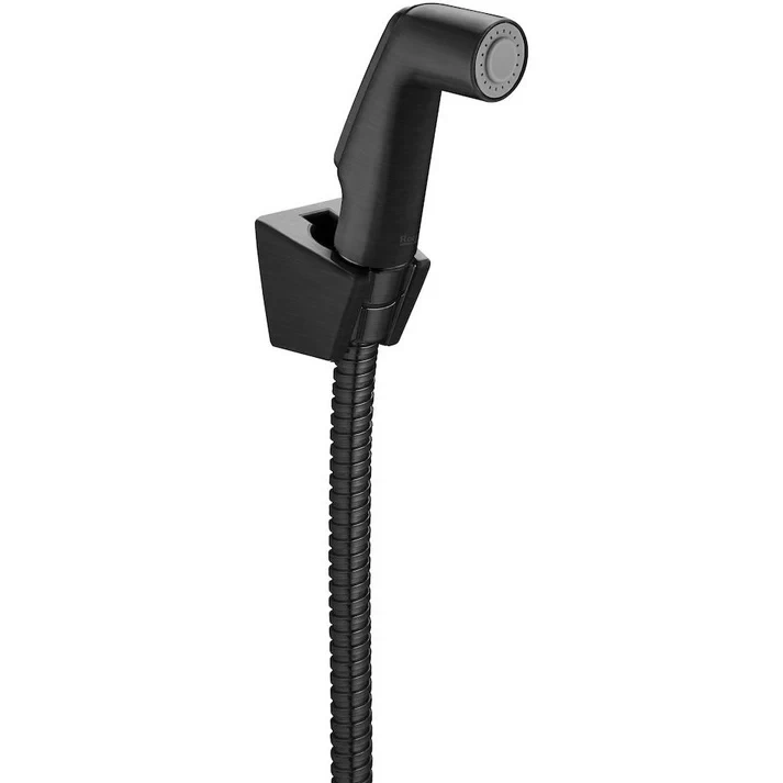 Dus igienic cu suport Roca Be Fresh , negru (brushed titanium black)