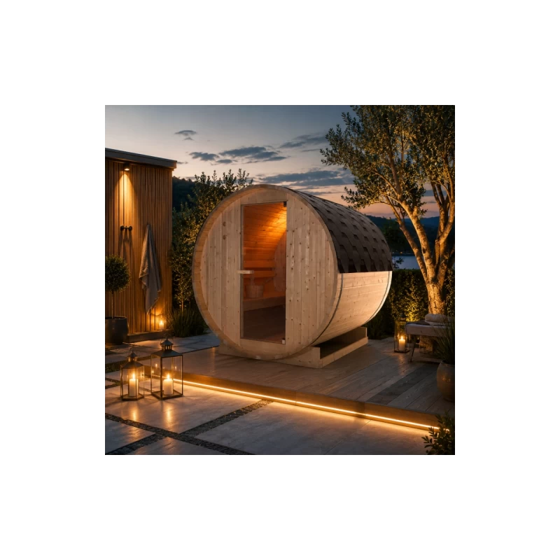 Sauna finlandeza de exterior Sanotechnik Tromso L, 4 persoane