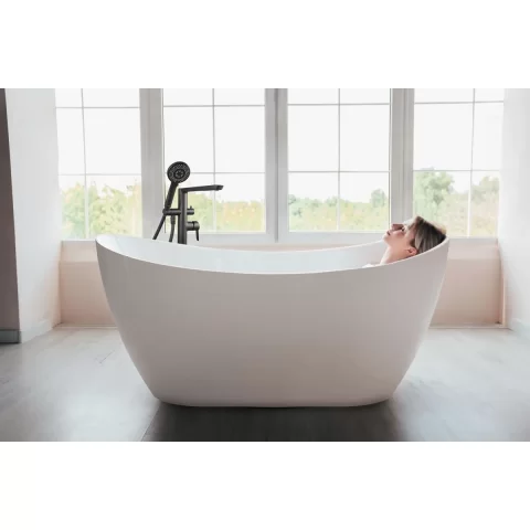 Cada freestanding Deante Arnika 160x72 cm ovala alb 
