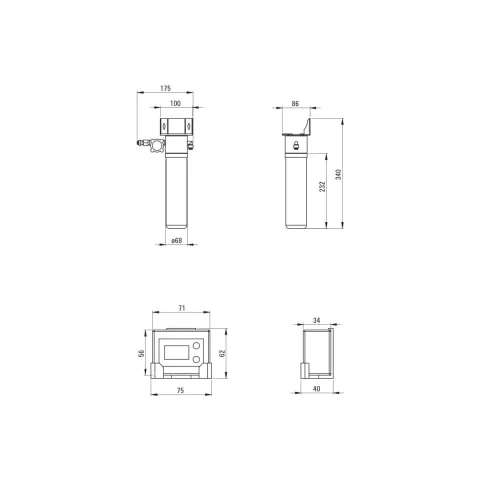 Set starter Deante Magnetic cu baterie bucatarie maro