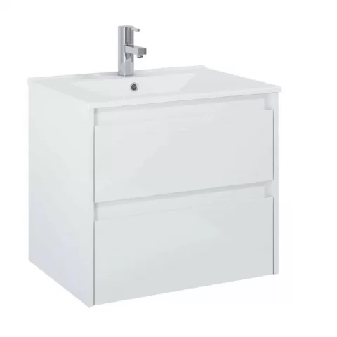 Set Mobilier alb mat si lavoar Roca Unik Claudia 60 cm