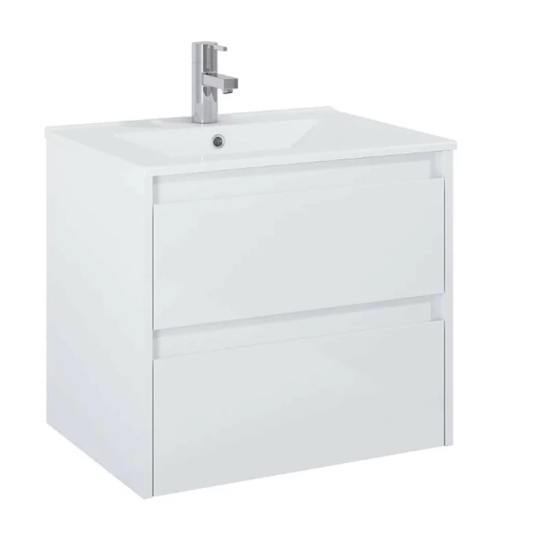 Set Mobilier alb mat si lavoar Roca Unik Claudia 60 cm