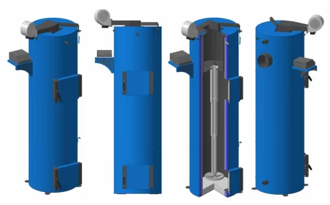 Centrala pe combustibil solid, Fornello Turbo 25 kW, cu automatizare