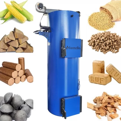 Centrala pe combustibil solid, Fornello Turbo 25 kW, cu automatizare