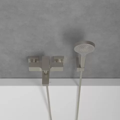 Baterie Villeroy&Boch Architectura Square cada-dus monocomanda nichel periat