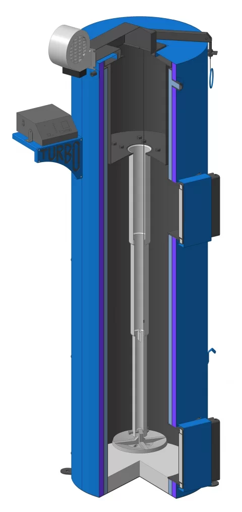 Centrala pe combustibil solid, Fornello Turbo 25 kW, cu automatizare