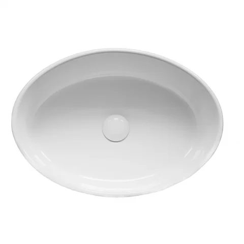 Lavoar pe blat Fluminia, Hera, oval, 50 x 35.5 cm, alb
