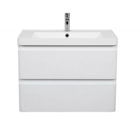  Set mobilier si lavoar suspendat Accent Lux, 75 cm alb