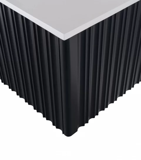 Set mobilier baie suspendat negru 100 cm, cu lavoar si oglinda LED