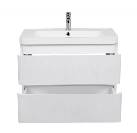  Set mobilier si lavoar suspendat Accent Lux, 75 cm alb