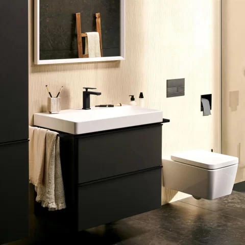 Baterie lavoar Hansgrohe Tecturis E negru mat