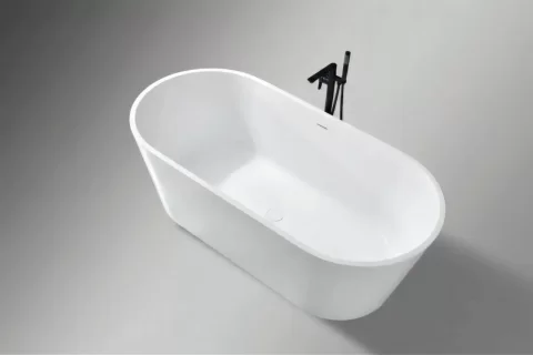 Cada freestanding Coloana Luma 170x75 cm, acril alb