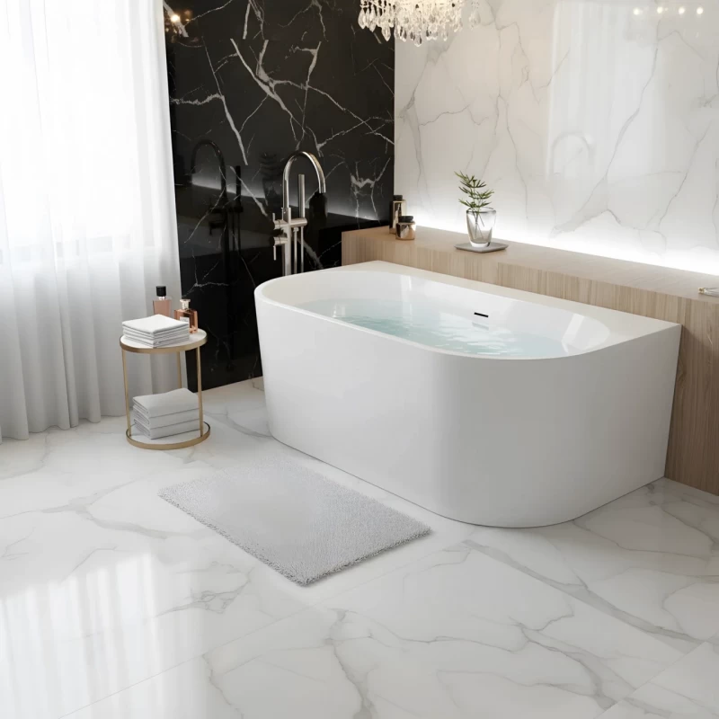 Cada freestanding Coloana Rivera 170x87 cm acril alb