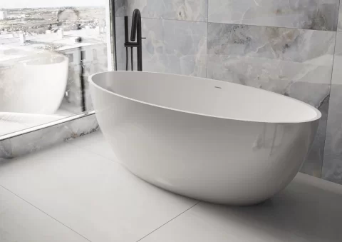 Cada freestanding compozit Coloana Madonna 180x80 cm alb mat