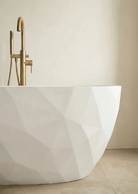 Cada freestanding Coloana Iolanda 170x75 cm acril alb