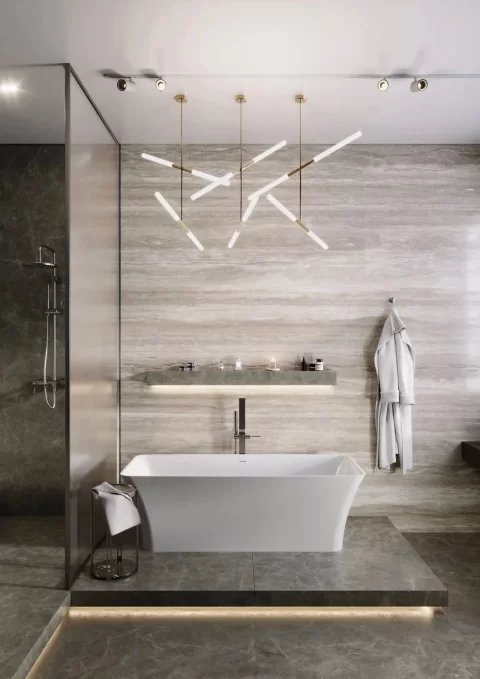 Cada freestanding compozit Coloana Bonita 180x75.5 cm alb lucios