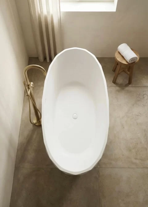 Cada freestanding Coloana Iolanda 170x75 cm acril alb