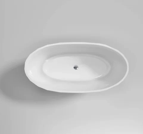 Cada freestanding Coloana Iolanda 170x75 cm acril alb