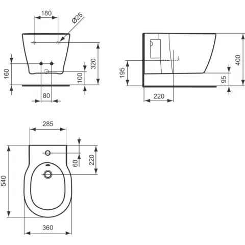 Bideu suspendat Ideal Standard Connect