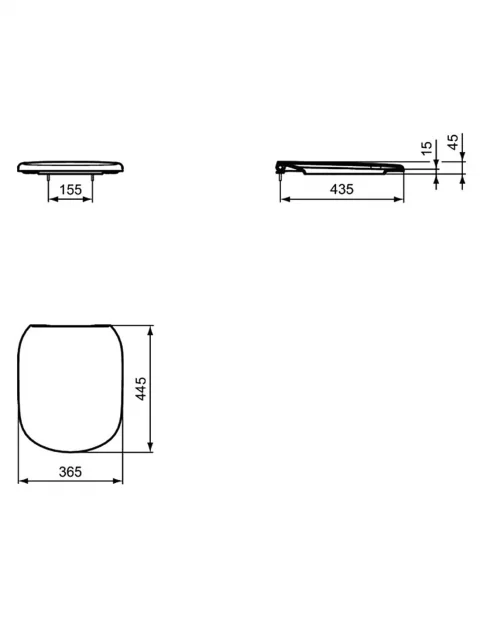 Capac WC Ideal Standard Tesi cu inchidere lenta