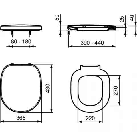 Capac WC Ideal Standard Connect alb