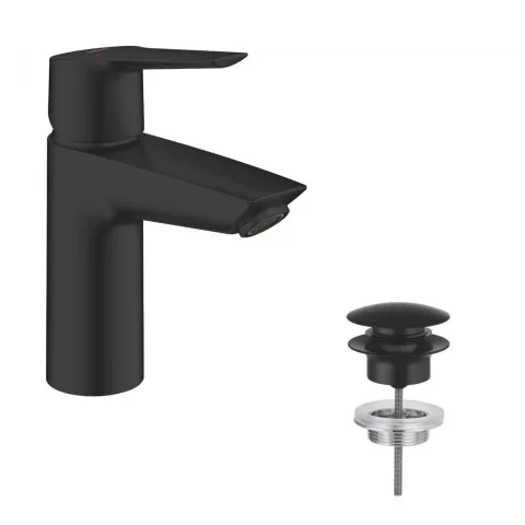 Baterie lavoar monocomanda Grohe Start S negru mat