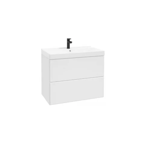 Dulap suspendat pentru lavoar alb mat Defra MO-RE 80 cm