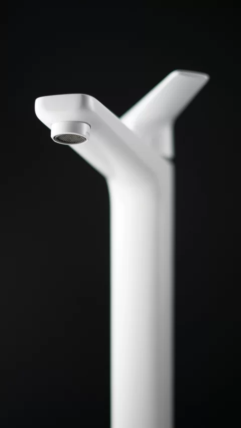 Baterie lavoar inalta Deante Blur, 29cm alb