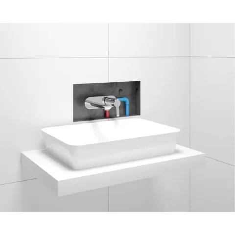 Baterie lavoar cu montaj ingropat Deante Blur, negru