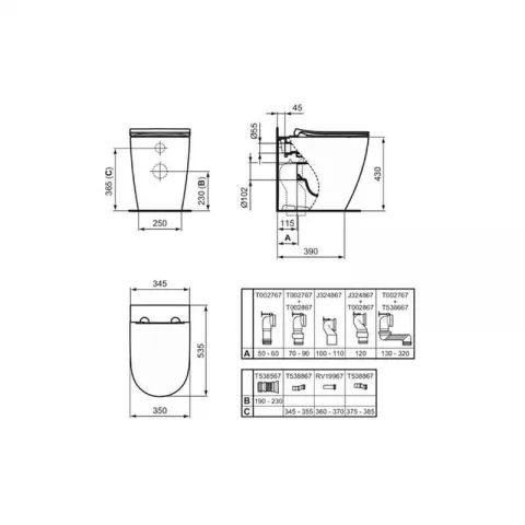 Capac wc Ideal Standard i.Life O SoftClose alb T572401