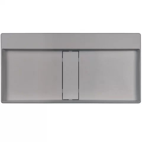 Lavoar din granit Deante Blur, 80x40x12 cm, gri metalic