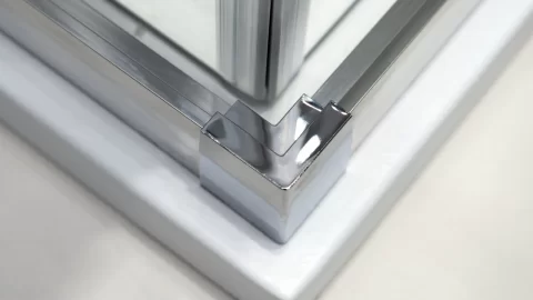 Set PROMO cabina dus patrata Deante Funkia cu cadita 80x80cm, crom