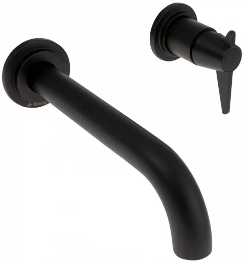 Baterie lavoar cu montaj ingropat Deante Temisto 20cm, negru mat
