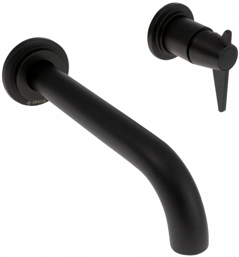 Baterie lavoar cu montaj ingropat Deante Temisto 20cm, negru mat