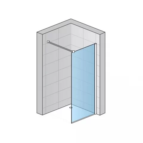Paravan dus Ronal Easy D40  walk-in 120x200 cm cupru periat, sticla 8 mm