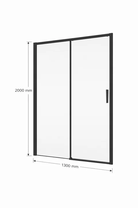 Usa dus glisanta Ronal Divera 130 cm, grosime sticla 6 mm, tratament anticalcar, profil negru mat