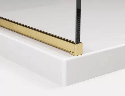Paravan de dus Walk-in auriu periat SanSwiss Easy STR4P 90x200 cm