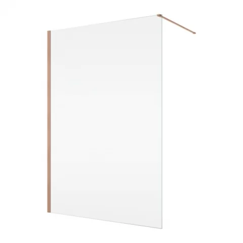 Paravan dus Ronal Easy D40 walk-in 90x200 cm cupru periat, sticla 8 mm