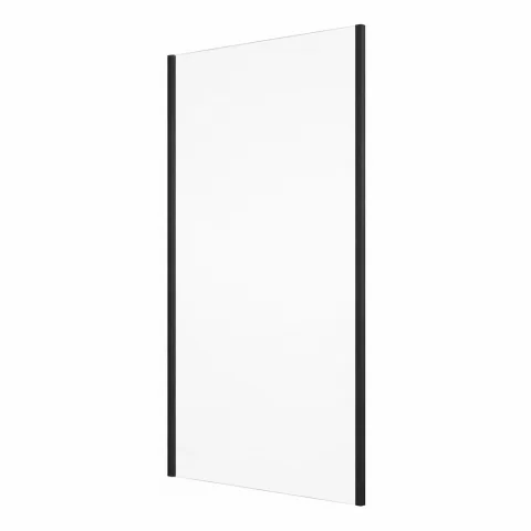 Perete dus Ronal Divera 90x200 cm, sticla securizata cu grosimea de 6 mm, profil negru mat